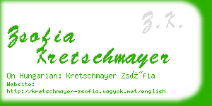 zsofia kretschmayer business card